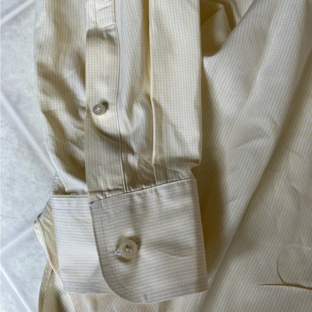 J Crew Stripe Haberdashery Shirtings 80's 2 Ply XL 17 17 1/2‎ long sleeve Shirt